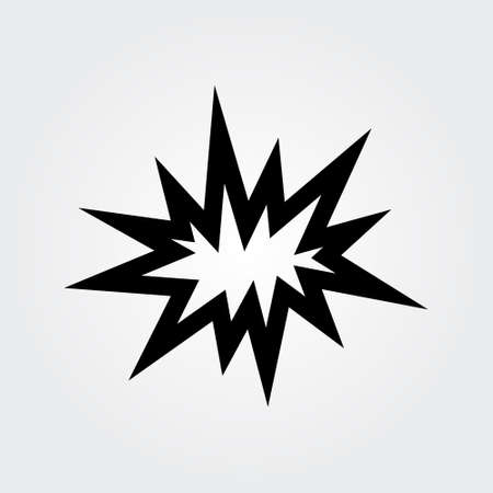 Illustration of explosion on white background. Cartoon styleのイラスト素材