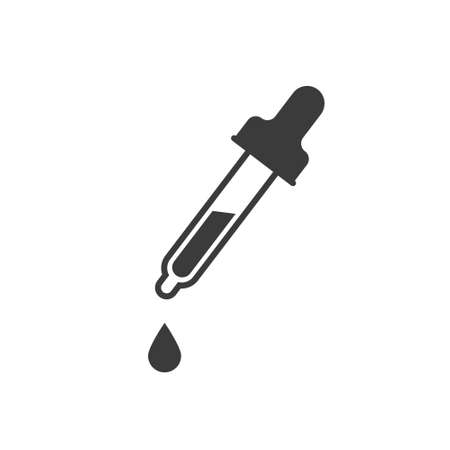Dropper vector flat pictogram illustration isolated on white backgroundのイラスト素材