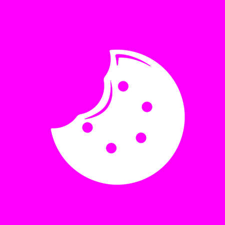 Bite cookie icon. Simple illustration of bite cookie vector icon for any webのイラスト素材