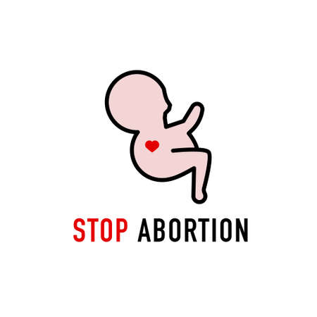 Stop Abortion Campaign Poster Template Vector. EPS 10のイラスト素材