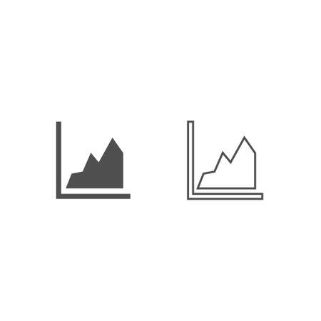 Set of diagram data vector icon on white backgroundのイラスト素材