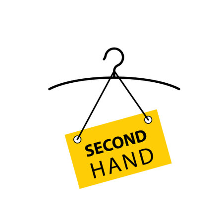 Second hand shop logo on white background. Template for logoのイラスト素材