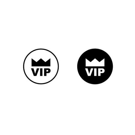 Set of Vip icon in flat style on white background.のイラスト素材