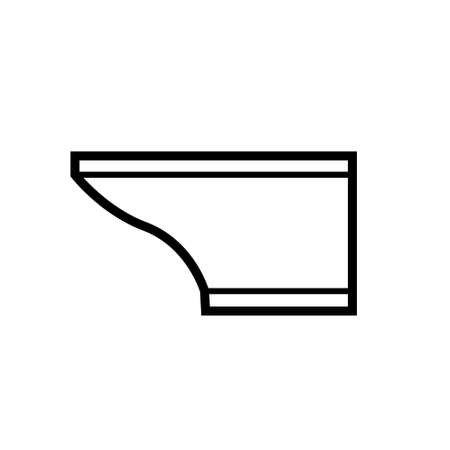 Molding crown and cornice icon for architectural design element.のイラスト素材