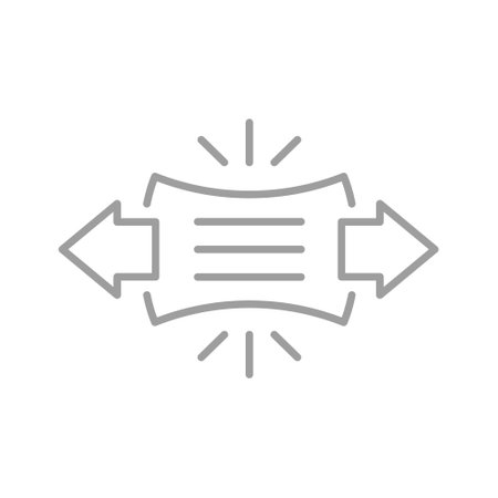 Stretching line icon on white background. Stock vectorのイラスト素材