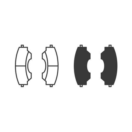 Set of brake pads. Logo vector. Auto partsのイラスト素材