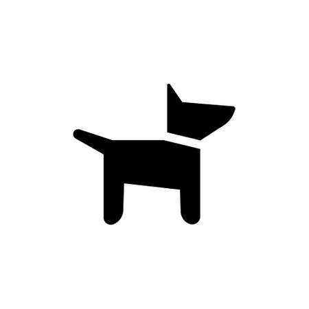 Vector dog icon in flat style on white background.のイラスト素材