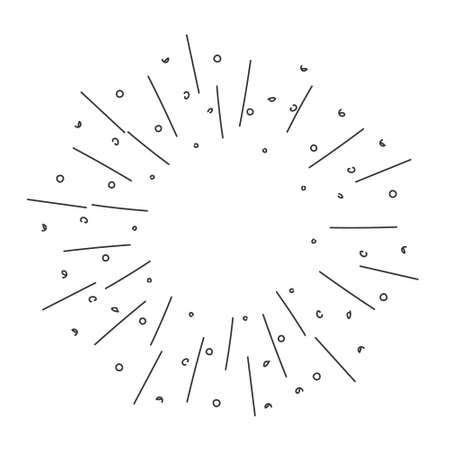 Star burst doodle, hand drawn explosion frame. Vector illustrationのイラスト素材