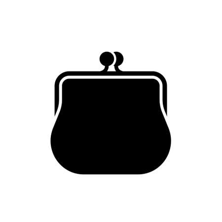 Coin purse wallet icon vector isolated. Flat vector illustrationのイラスト素材