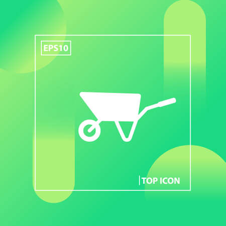 Wheelbarrow Sand Isolated On White Background In Vector Icon Solid Eps10のイラスト素材