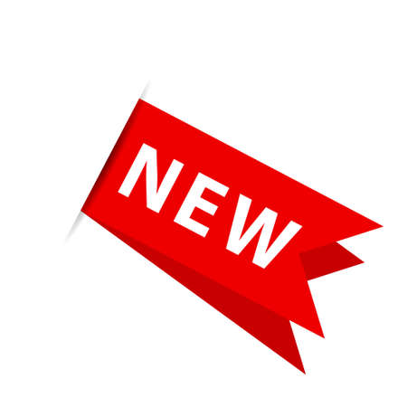 Bright New label icon on white background. Stock vectorのイラスト素材