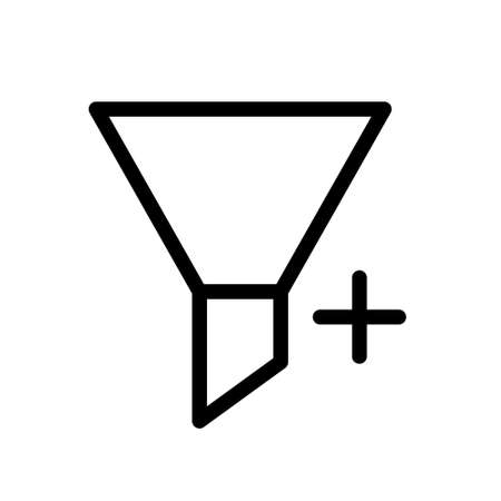 Line filter icon on white background. Stock vector signのイラスト素材