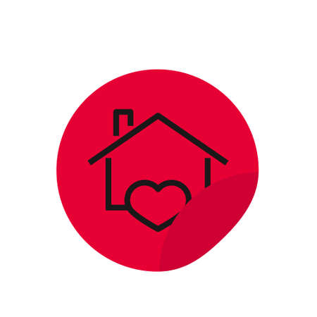 Heart with home shape designのイラスト素材