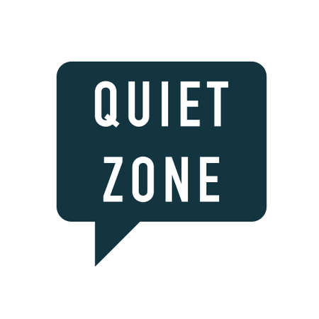 Quiet zone. Vector hand drawn speech bubble icon, illustration on white background.のイラスト素材