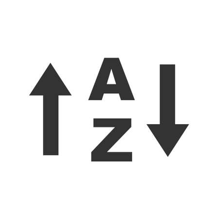 A to Z Vector Icon on white background. Stock vectorのイラスト素材