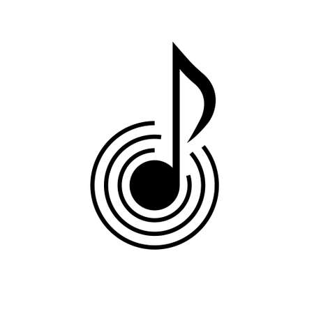 vector  music on white background. Stock signのイラスト素材