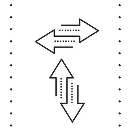 black direction arrows for transfer, sync, migration dataのイラスト素材
