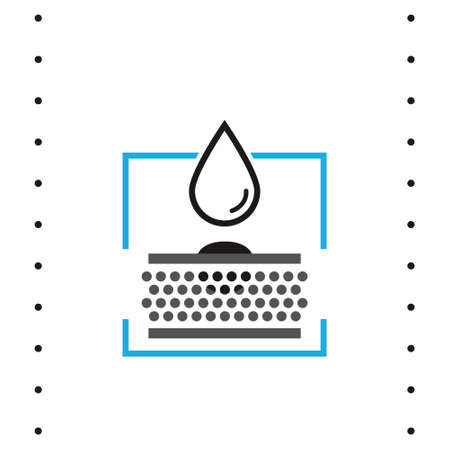 Ultra Absorb Icon for product. Micro-pearls. Vector on black backgroundのイラスト素材