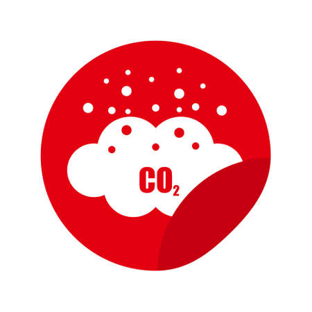 co2 emissions vector icon on white backgroundのイラスト素材