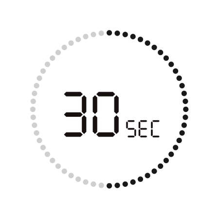 Timer countdown with seconds Icons. Stopwatch digital. Vector illustrationのイラスト素材