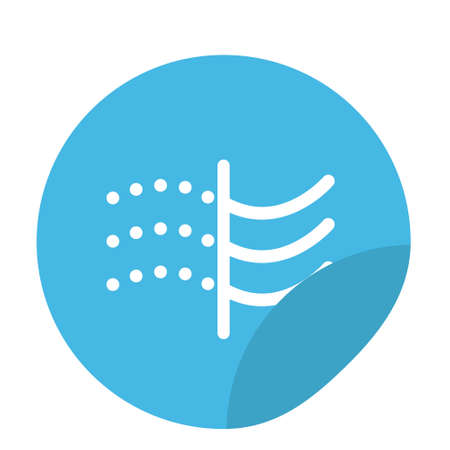Air filter icon. Solid Particle Filter. Trend style. Vector stock. Stick labelのイラスト素材