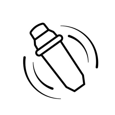 Shaking the shaker line and solid icon, Bartenders Day concept. Vectorのイラスト素材