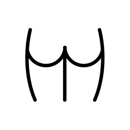 Butt icon on white background. Stock vectorのイラスト素材