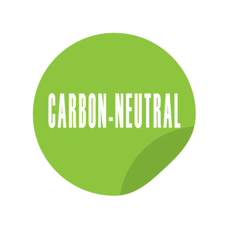 carbon-neutral label on white background. Vector signのイラスト素材