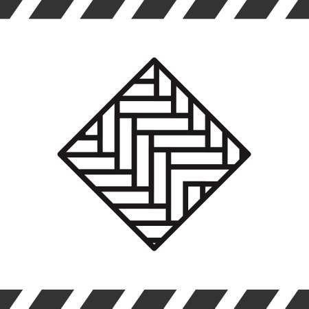 square meter laminate parquet outline ui web icon. Vectorのイラスト素材
