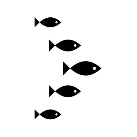 Fish Icon on white background. Stock vectorのイラスト素材