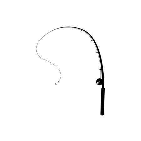 fishing rod vector graphic design illustration templateのイラスト素材