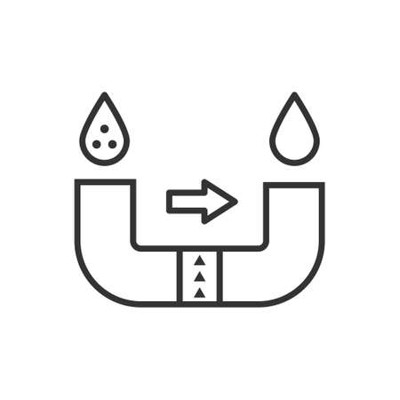 Desalination Clean Water Technology icon on white backgroundのイラスト素材