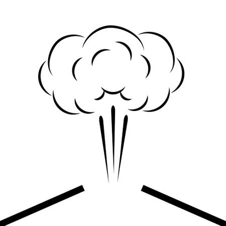 Spray cloud icon isolated on white background. Vector signのイラスト素材