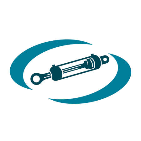 Hydraulic cylinder  design. Hydraulic damper vector design. Pneumatic cylinder  . Vectorのイラスト素材