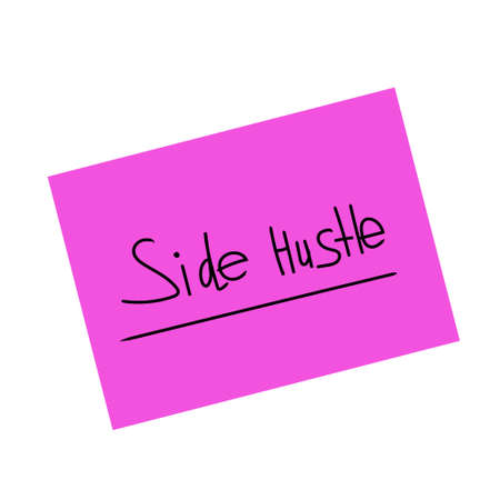 Sticky with text written on cover SIDE HUSTLE. Vectorのイラスト素材