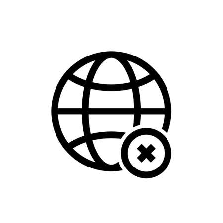 offline icon on white. isolated sign. symbol vector illustrationのイラスト素材