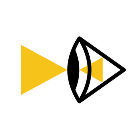 Eye side icon on white background, vector illustrationのイラスト素材