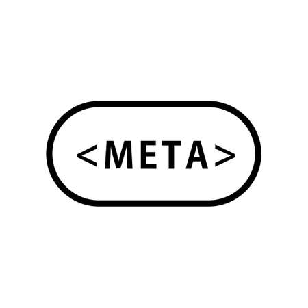 Meta icon on white background. Vector signのイラスト素材
