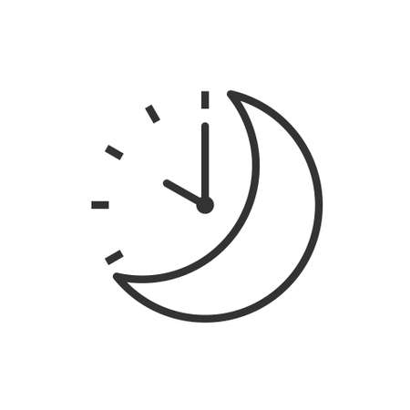 Sleeping time icon design isolated on white background. Vector illustrationのイラスト素材