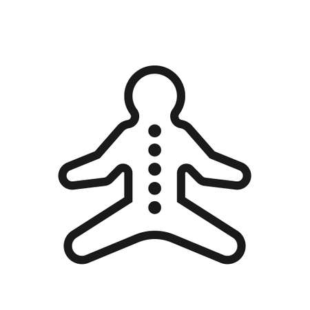 icon of meditation and yoga in line style on whiteのイラスト素材