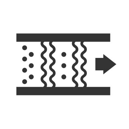 Air filter icon. Solid Particle Filter. Trend style. Vector stockのイラスト素材