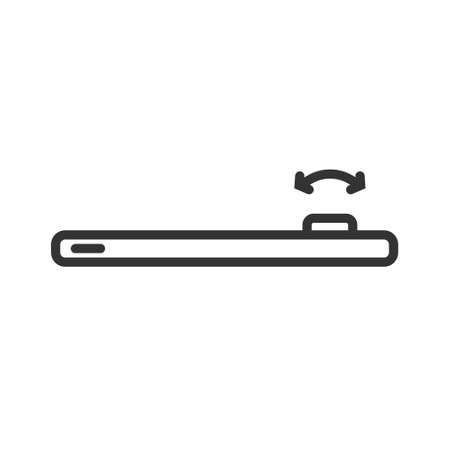 Wide angle smart phone camera line icon. Vector signのイラスト素材