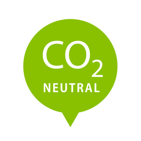 CO2 neutral green stamp. Vector stamp on whiteのイラスト素材