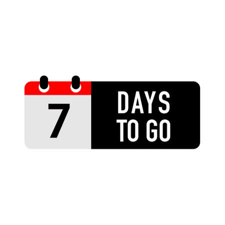 7 days to go last countdown icon. Seven day go sale price offer promo deal timerのイラスト素材