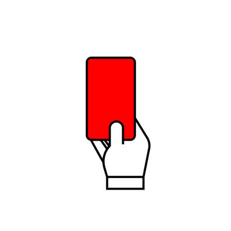 red yellow card soccer icon design vector templateのイラスト素材
