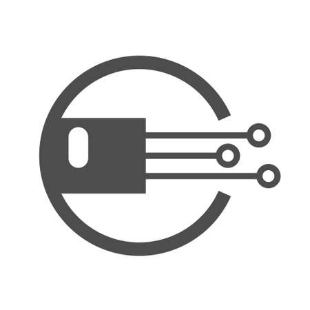Fiber optical icon on white background. Vector Ilustrationのイラスト素材