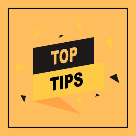 Top Tips speech bubble. Banner for business, marketing and advertising. Vector illustration.のイラスト素材