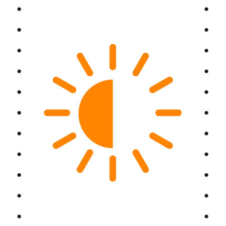 brightness contrast vector icon. brightness contrast black sign on white backgroundのイラスト素材