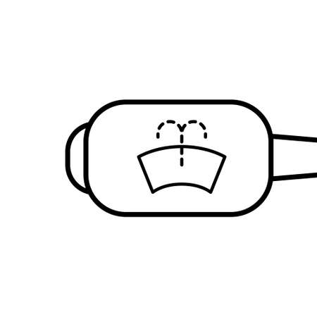 Windshield washer dark push buttons with icon on white backgroundのイラスト素材