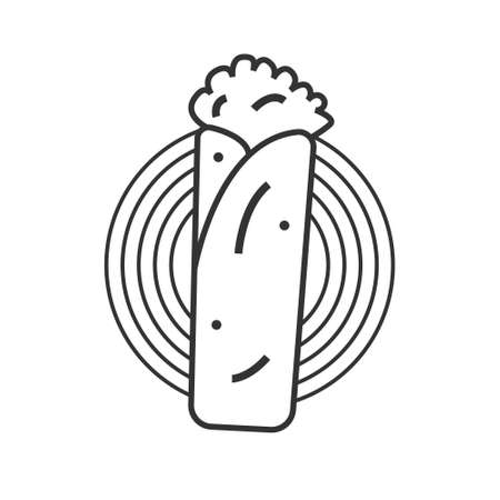 Doner Kebab logo template with sandwich kebab and grillのイラスト素材
